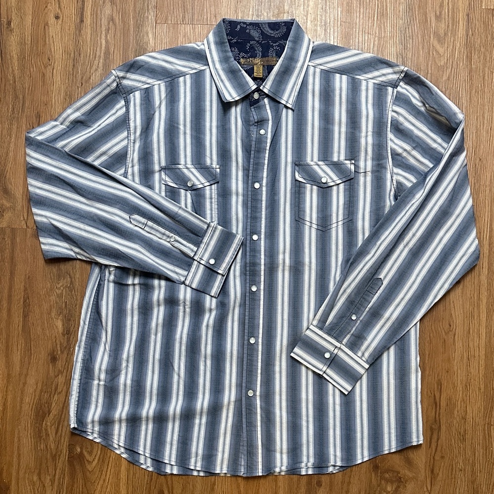 Blue Pronto Uomo Pearl Snap Shirt - XXL